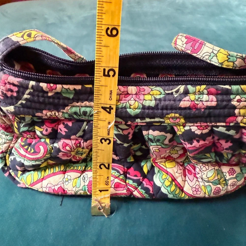Vera Bradley Java‎ Blue Quilted Mini Shoulder Bag Small Retired Java Blue print